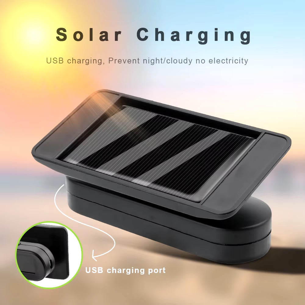 Car Tire Pressure Monitoring System TPMS with Temperature Warning, Solar Powered, External Battery Sensors